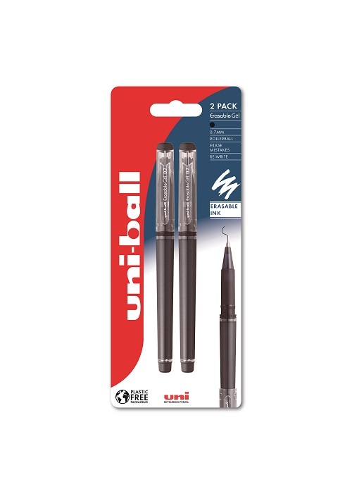 UNI-BALL ERASABLE GEL UF222 BK BL2 (209)